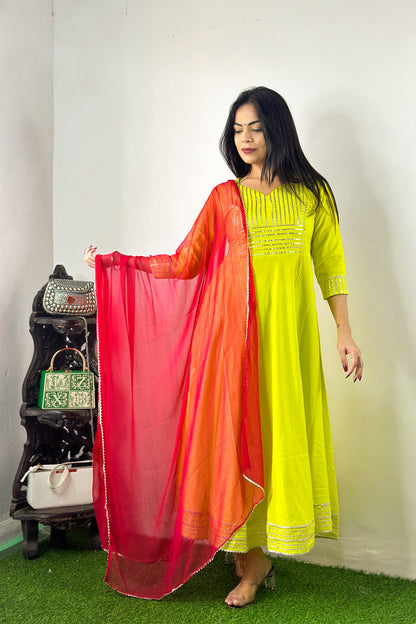 New Beautiful Design Rayon Suit With Bottom And Dupatta