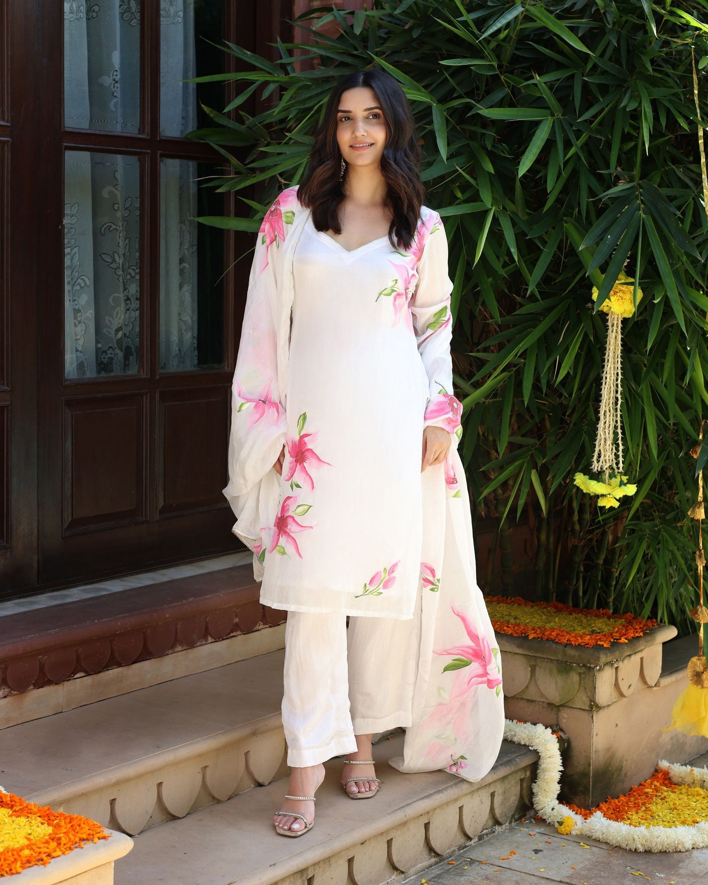 Women Embroidery Pure Tebby Silk Digital Printed kurta And Dupatta With Pant