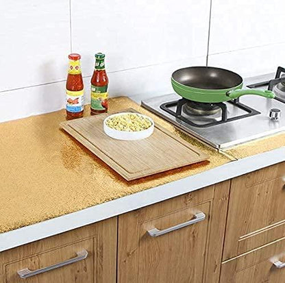 Aluminum Foil Kitchen Backsplash Peel and Stick Shelf Liner for Kitchen Cabinets