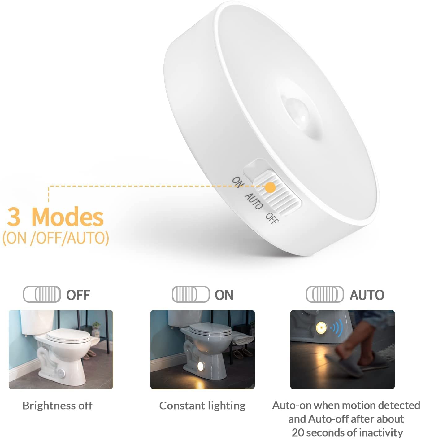 USB Rechargeable Motion Sensor Lamp ( Pack of 2)