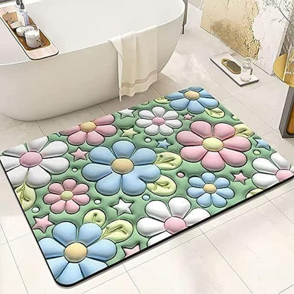 Anti Skid Water Soak 3D Bathroom Mat Set