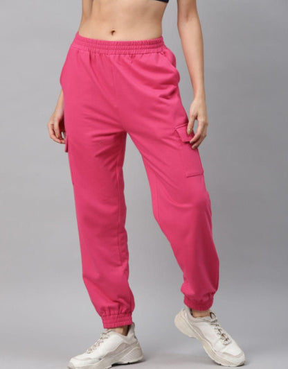 LAABHA WOMEN'S POLY COTTON SOLID TRACKPANTS