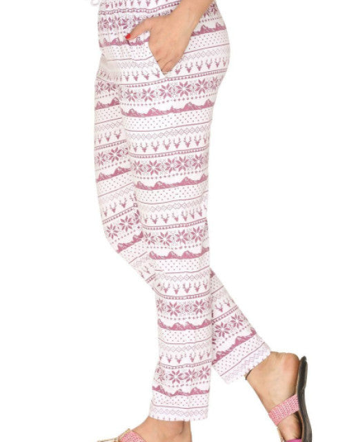 WOMEN'S COTTON PRINTED TRACK PANT