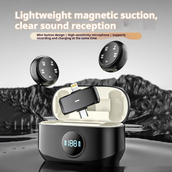 Magnetic Button Wireless Lavalier Microphone