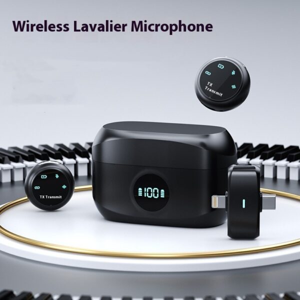 One-to-two Live Radio Noise Reduction Mini Button Magnetic Wireless Collar Clip Microphone