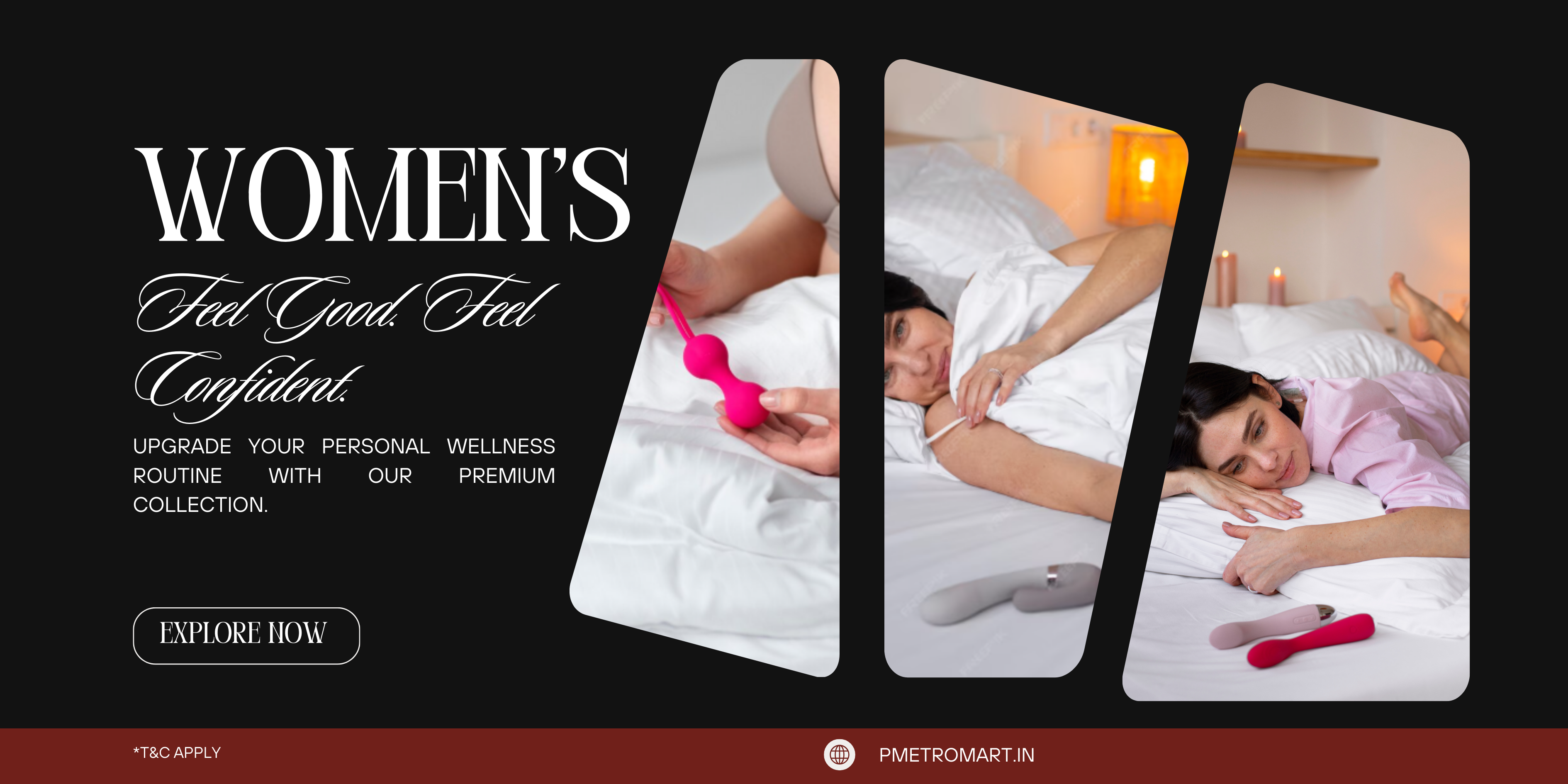 Black Red Minimalist Fashion Product Introduction Landscape Banner 1